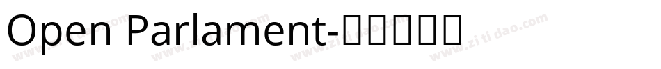 Open Parlament字体转换